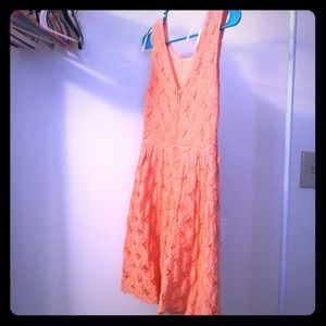 Lacy peach summer sundress